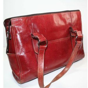 Fossil Tote Work Bag Burgundy